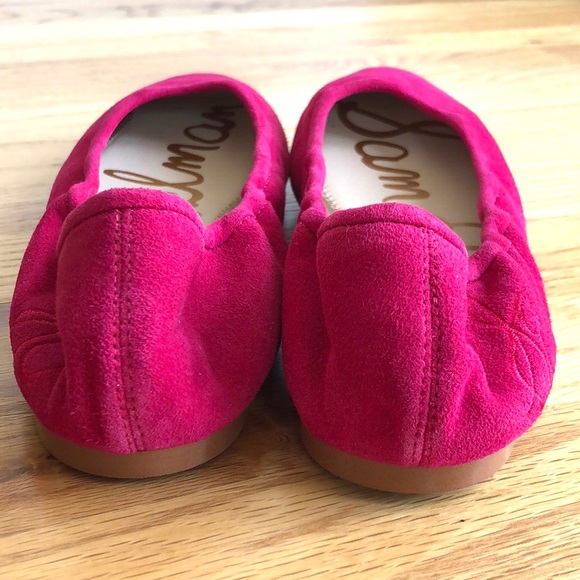 Sam Edelman Suede Ballet Flat “Fitz” in Deep Pink - Picture 3 of 6